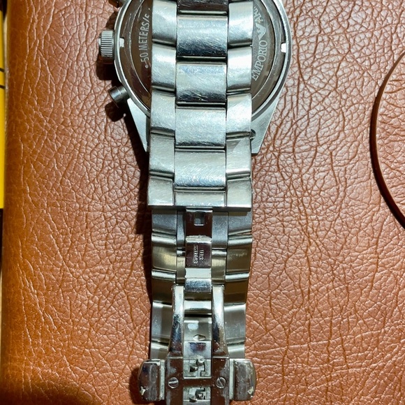 🇮🇹 Emporio Armani AR-0585 Solid Stainless Steel Watch with Box - Picture 8 of 9